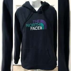 The North Face women's blue large hooded sweatshirt. Hoodie
